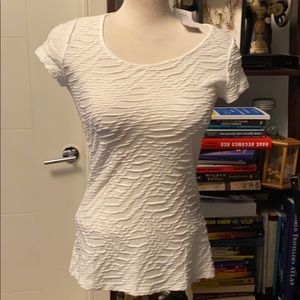 NWT white textured t shirt